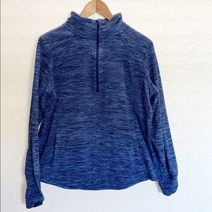 St. John’s Bay Blue Black Quarter Zip Soft Jacket